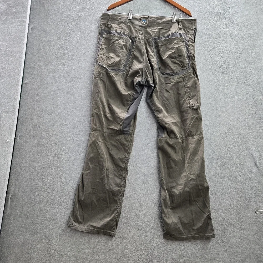 Kuhl Radikl Men Activewear Pants 36X32 Olive Green Chino Outdoor Hiking READ